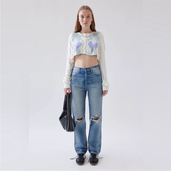PISTOLA Cassie High-Waisted Straight Leg Jean in Belmont Distressed Wash - 25 - Picture 1 of 10